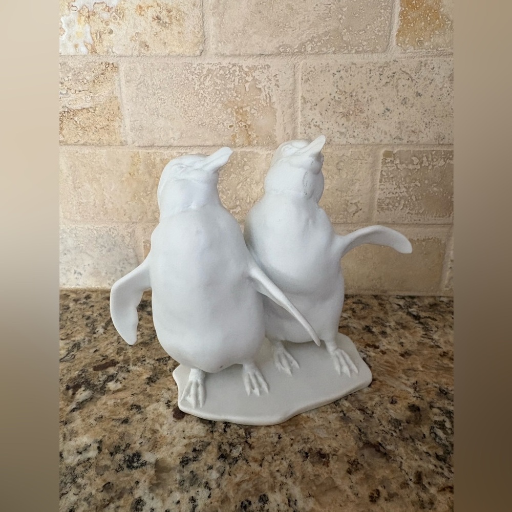AK Kaiser (Germany) white bisque porcelain pair of penguins.